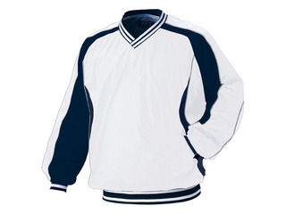 ZETT/ゼット BOV300-1129 長袖Vネックジャンパー（高校野球ルール対応品） 【XOサイズ】 （ホワイト×ネイビー）の通販は