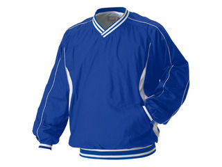 ZETT/ゼット BOV300-2511 長袖Vネックジャンパー（高校野球ルール対応品） 【Mサイズ】 （ロイヤルブルー×ホワイト）