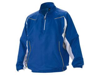 ZETT/ゼット BOV515-2511 長袖/半袖切り替え式ハーフジップジャンパー 【L】 （ロイヤルブルー×ホワイト）