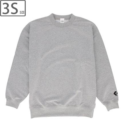 CONVERSE コンバース 【メンズ】クルーネックスウェットシャツ 【グレー杢】【3Sサイズ】CB141201-1500