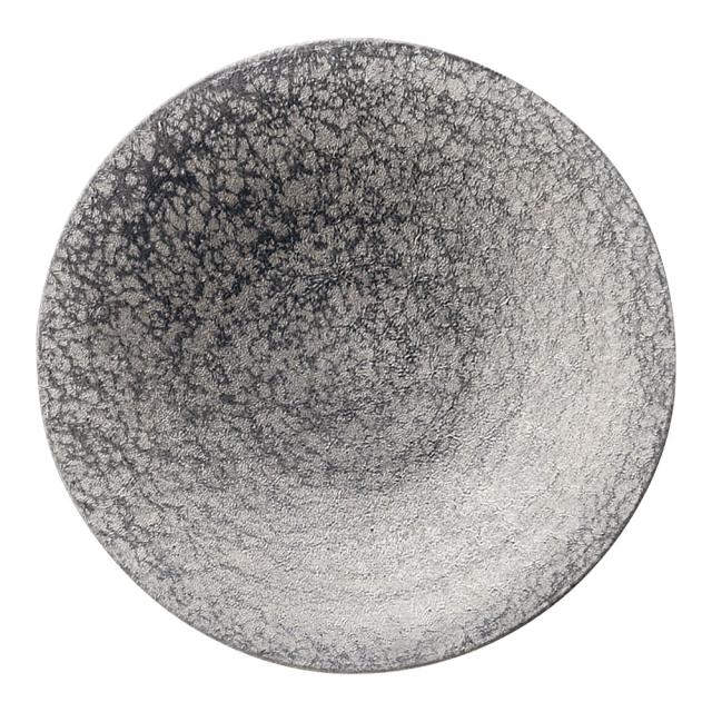 M.STYLE ミヤザキ食器 崇雪　ラウンドプレート　シルバー ２６cm