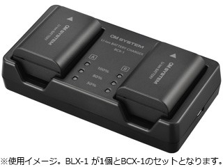 OLYMPUS オリンパス OM SYSTEM SBCX-1　リチウムイオン充電池充電器セット