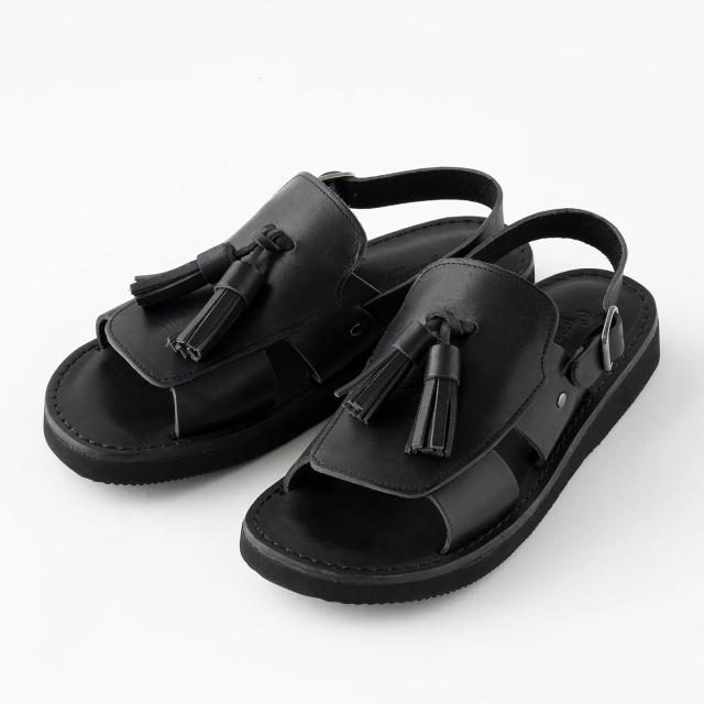 organichandloom オーガニックハンドルーム 【ユニセックス】ランベス 【ブラック】【27cm】 OH022009 タッセルサンダル organichandloom オーガニックハンドルーム 【ユニセックス】ランベス