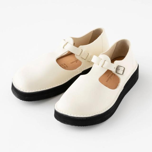 organichandloom オーガニックハンドルーム 【レディース】グナ プラットフォーム 【オフホワイト】【23.0cm】 OH024010 日本製 本革 レザーシューズ