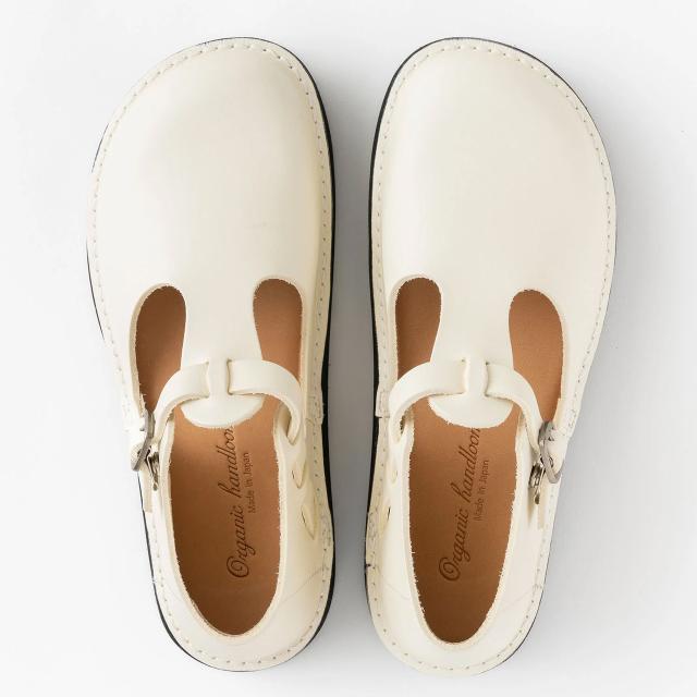 organichandloom オーガニックハンドルーム 【レディース】グナ プラットフォーム 【オフホワイト】【23.0cm】 OH024010 日本製 本革 レザーシューズ