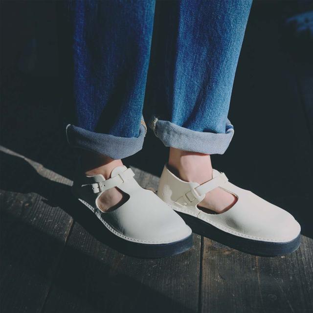 organichandloom オーガニックハンドルーム 【レディース】グナ プラットフォーム 【オフホワイト】【23.0cm】 OH024010 日本製 本革 レザーシューズ