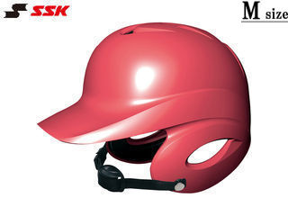 SSK エスエスケイ 【ジュニア】少年硬式打者用両耳付きヘルメット【レッド】【M】H5500