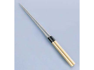 白木柄　盛箸（水牛桂付）１６．５cm