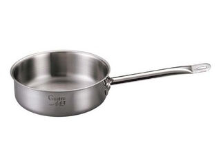 EBM 江部松商事 ＥＢＭ　Gastro　４４３　浅型片手鍋（蓋無）２４cm　向い手付