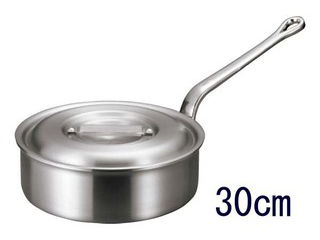 EBM 江部松商事 アルミ　バリックス　浅型　片手鍋（磨き仕上げ）３０cm