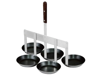 EBM 江部松商事 ＥＢＭ　ステンレス　らくらくカキ揚（フッ素コート）５連