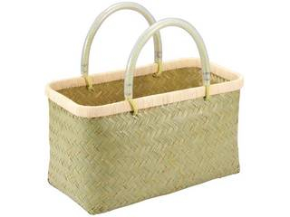 青竹 市場かご 大 ビニール取ッ手