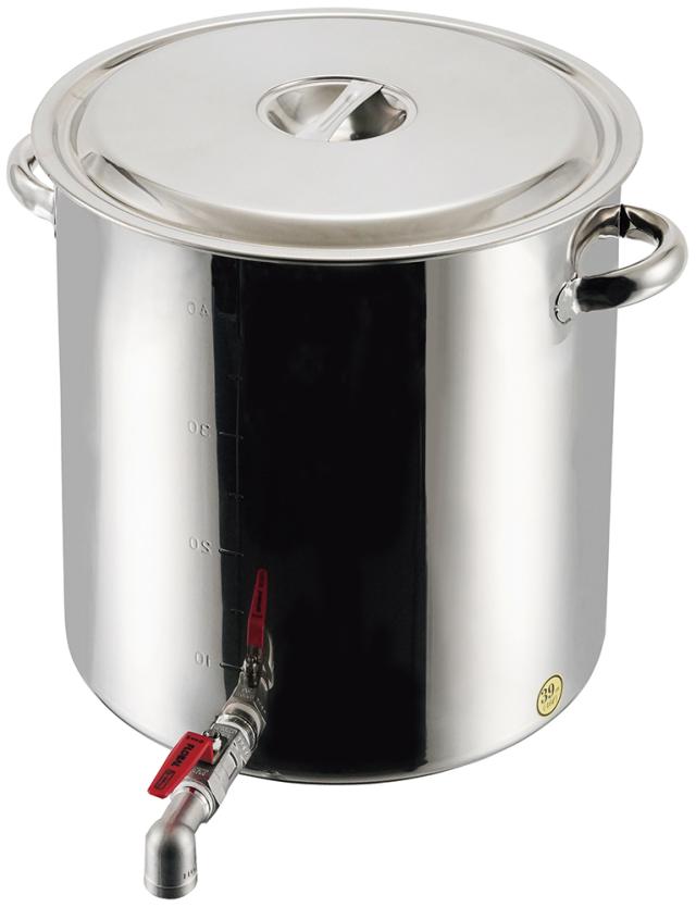 18-8ステンレス 寸胴鍋 30cm 水栓付き 18-8ステンレス 寸胴鍋 30cm 水栓付き