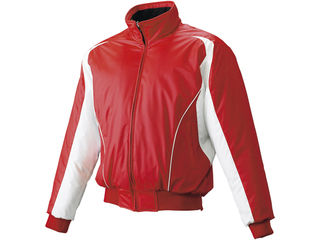 SSK エスエスケイ BWG1002-2010W 蓄熱グラウンドコート・フロントフルZIP・中綿 【XO2】 （レッド×ホワイト×ホワイト）