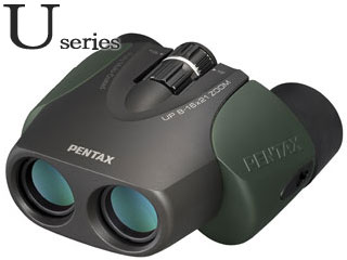 美品 PENTAX UP 8-16×21 ZOOM タンクロー（グリーン）双眼鏡 PENTAX 