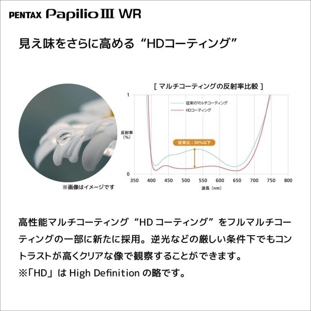 PENTAX ペンタックス Papilio III 6.5x21 WR ブラック 双眼鏡 パピリオ S0062010 【6.5×21】