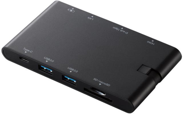 ELECOM エレコム Type-Cドッキングステーション/PD対応/充電用Type-Cx1/データ転送用Type-Cx1/ブラック DST-C05BK