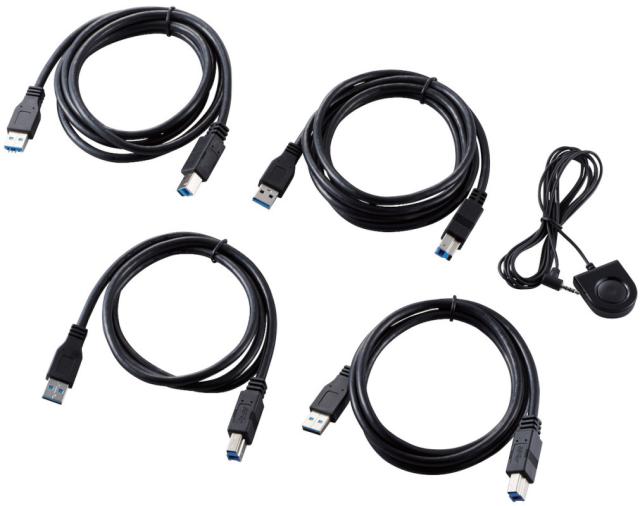 ELECOM エレコム USB切替器/USB3.0/PC側4ポート/接続機器4ポート/手元スイッチ/ブラック U3SW-T4_1