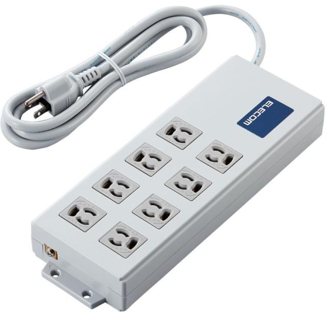 ELECOM エレコム 法人用タップ/ボックス型/3P8口/2m/抜け止め/一括スイッチ/ライトグレー T-H0520SR 5,187円