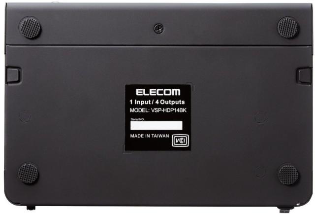 ELECOM エレコム HDMI分配器 4K60p対応 1入力 4出力 VSP-HDP14BK ブラック_4