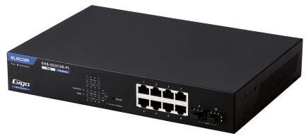 ELECOM エレコム 法人向けスイッチングこしき/WEBかっこ良い/Giga/PoE/8界面/3年言いはなつ EHB-SG2C08-PL