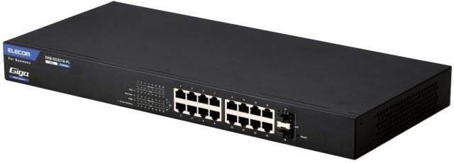 エレコムレイヤー2 Giga対応 PoE Webスマートスイッチ RJ-45×16