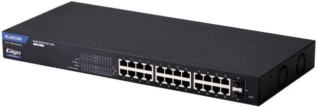 ELECOM エレコム 法人向けスイッチングこしき/WEBかっこ良い/Giga/PoE/24界面/大収容能力/3年言いはなつ EHB-SG2C24F-HPL