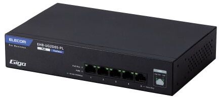ELECOM エレコム 法人向けスイッチングハブ/アンマネージ/Giga/PoE/5ポート/3年保証 EHB-UG2D05-PL