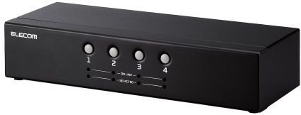 ELECOM エレコム パソコン切替器(KVM)/VGA対応/4台切替 KVM-NVXSN4