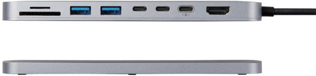 ELECOM エレコム Type-C ドッキングステーション/アルミボディ/固定用スタンド/USB-Ax2/HDMI/USB-Cx3/SD+microSD DST-C22SV_2