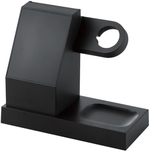 ELECOM エレコム 3in1マグネットワイヤレス充電スタンド 7.5W+5W+Apple Watch ブラック W-MS06BKの通販は