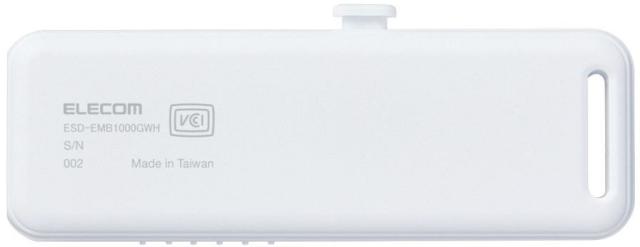 ELECOM エレコム 外付けSSD/ポータブル/USB3.2(Gen2)対応/スライド式