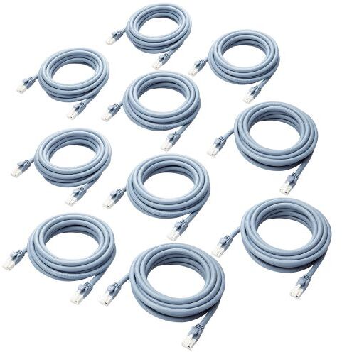 ELECOM エレコム LANケーブル/CAT6A対応/EU RoHS指令準拠/爪折れ防止/簡易パッケージ/3m/ブルー/10個セット LD-GPAT/BU3/RS1