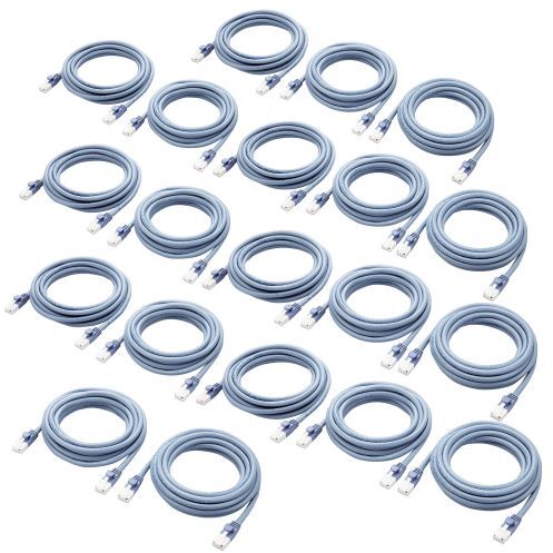ELECOM エレコム LANケーブル/CAT6対応/EU RoHS指令準拠/爪折れ防止/簡易パッケージ/3m/ブルー/20個セット LD-GPT/BU3/RS2