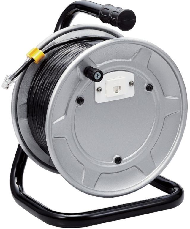 ELECOM エレコム LANケーブル/Cat6A準拠/ドラム巻き取り式/30m LD-GPAD/BK30