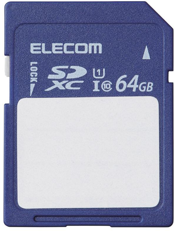 ELECOM エレコム SDXCカード 保存内容が書ける ケース付 UHS-I 80MB/s 64GB MF-FS064GU11C