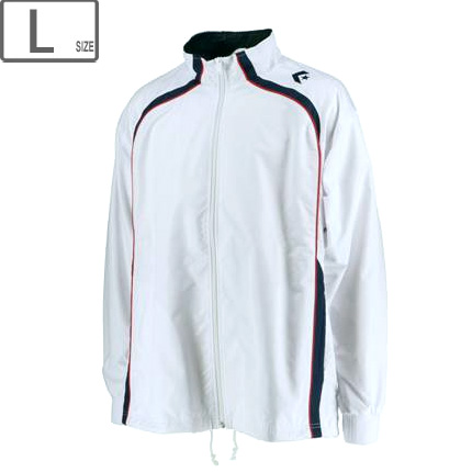 CONVERSE コンバース 【メンズ】ウォームアップジャケット 裾ボックス仕様 【ホワイト×ネイビー】【Lサイズ】CB162501S-1129