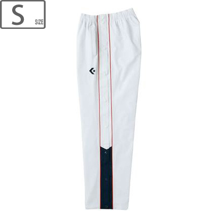 CONVERSE コンバース 【メンズ】ウォームアップパンツ フルオープン 【ホワイト×ネイビー】【Sサイズ】 CB162501P-1129