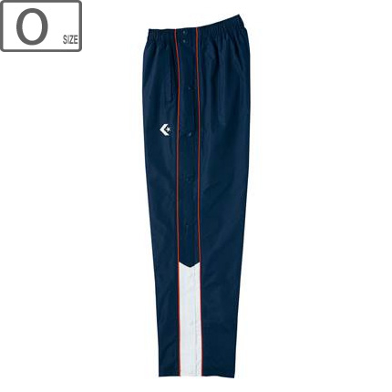 CONVERSE コンバース 【メンズ】ウォームアップパンツ フルオープン 【ネイビー×ホワイト】【Oサイズ】 CB162501P-2911