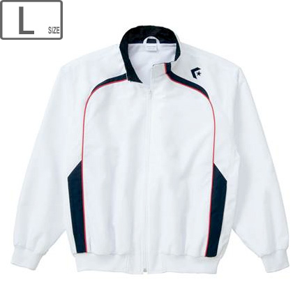CONVERSE コンバース 【メンズ】ウォームアップジャケット 裾フライス仕様【ホワイト×ネイビー】【Lサイズ】CB162502S-1129
