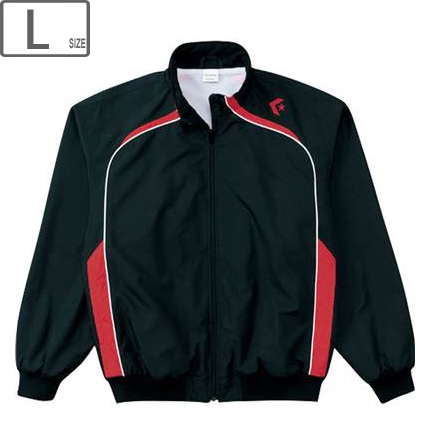 CONVERSE コンバース 【メンズ】ウォームアップジャケット 裾フライス仕様【ブラック×レッド】【Lサイズ】CB162502S-1964