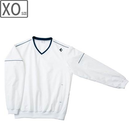 CONVERSE コンバース 【メンズ】 Vネック ウォームアップジャケット 【ホワイト】【XOサイズ】 CB162510S-1100
