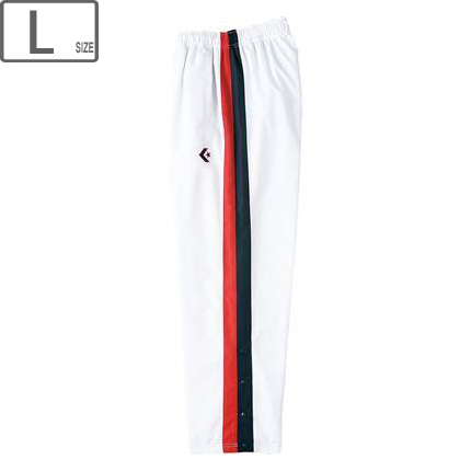CONVERSE コンバース CB162506P-1129 ウォームアップパンツ（裾ボタン仕様） 【L】 （ホワイト×ネイビー） 6,820円