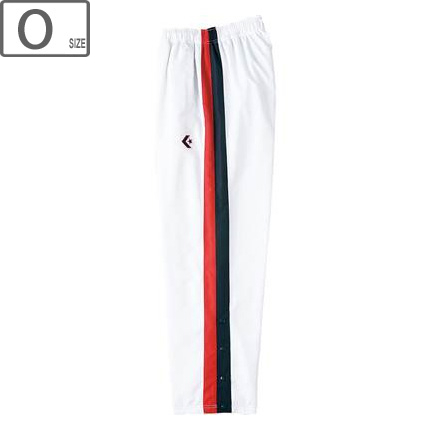 CONVERSE コンバース CB162506P-1129 ウォームアップパンツ（裾ボタン仕様） 【O】 （ホワイト×ネイビー）