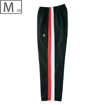 CONVERSE コンバース CB162506P-1911 ウォームアップパンツ（裾ボタン仕様） 【M】 （ブラック×ホワイト）