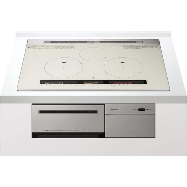 HITACHI 日立 HT-M8STWF(Ｓ)ビルトイン3口IH　M8Tシリーズ【75ｃｍ】　シルバー【単相200V】