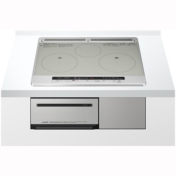 HITACHI 日立 HT-M7STF(S) ビルトイン3口IHクッキングヒーター　鉄・ステンレス対応幅60ｃｍ シルバー 単相200V
