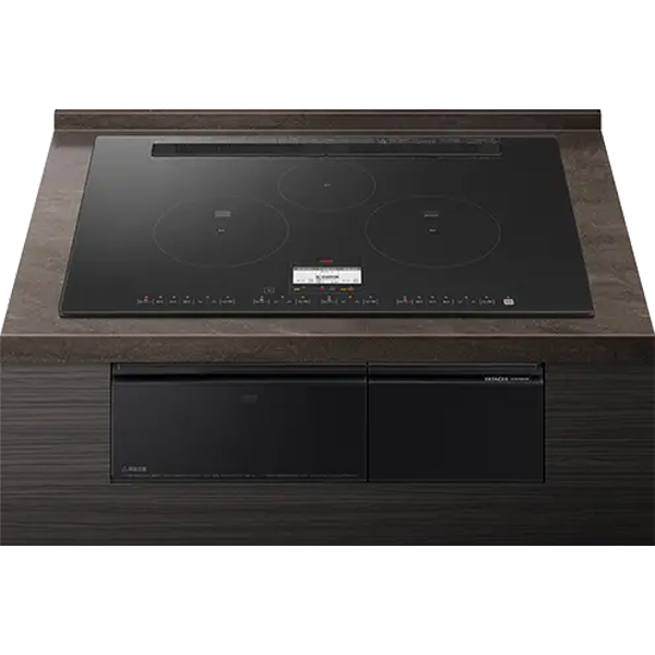 HITACHI 日立 HT-N100KTWF ビルトイン3口IH N100Tシリーズ プレミアムブラック【幅75ｃｍ】【単相200V】