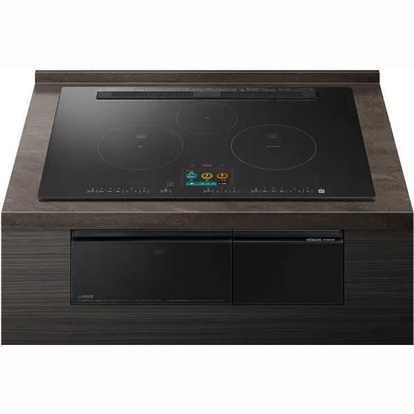 HITACHI 日立 HT-N2500KTWF(K)ビルトイン3口IH「N2500Tシリーズ」オールメタル対応【幅75ｃｍ・単相200V】