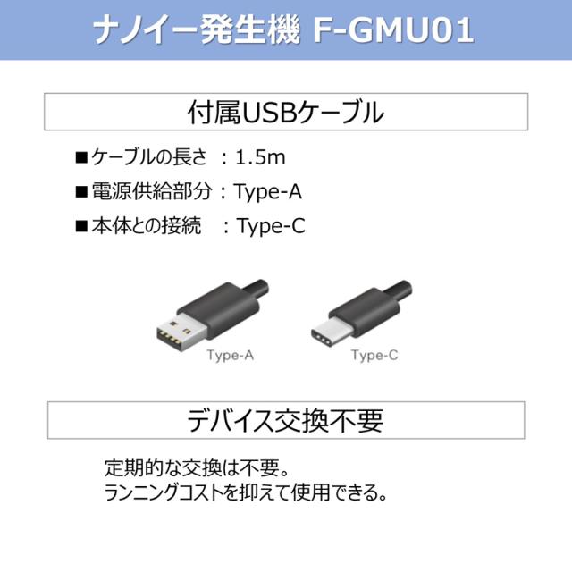 Panasonic パナソニック F-GMU01(K) ナノイー発生機 USB電源対応